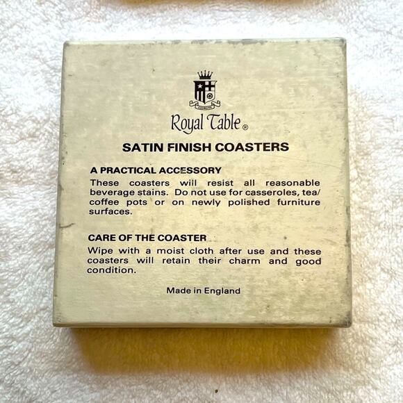 Royal Table satin finish coasters: set of 5 - Picture 2 of 9